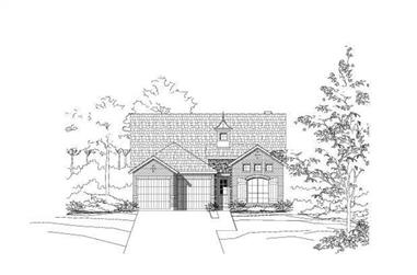 3-Bedroom, 2522 Sq Ft French Home Plan - 156-2077 - Main Exterior