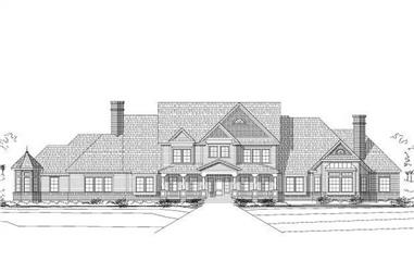5-Bedroom, 5541 Sq Ft Country Home Plan - 156-2100 - Main Exterior