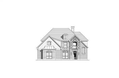 4-Bedroom, 3479 Sq Ft French Home Plan - 156-2133 - Main Exterior