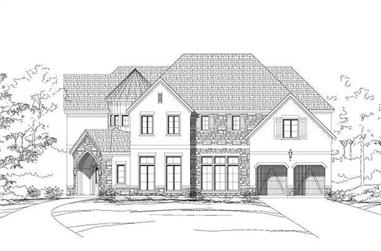 4-Bedroom, 5079 Sq Ft Luxury House Plan - 156-2136 - Front Exterior