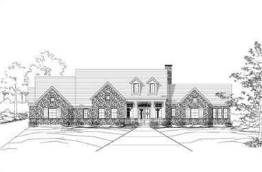 4-Bedroom, 3984 Sq Ft Spanish House Plan - 156-2154 - Front Exterior