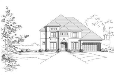 4-Bedroom, 4141 Sq Ft Mediterranean House Plan - 156-2157 - Front Exterior