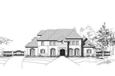 4-Bedroom, 7015 Sq Ft French Home Plan - 156-2163 - Main Exterior