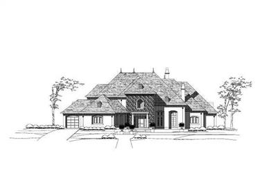 4-Bedroom, 6955 Sq Ft French House Plan - 156-2167 - Front Exterior