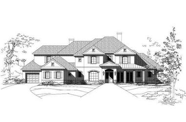 3-Bedroom, 5032 Sq Ft Luxury House Plan - 156-2169 - Front Exterior