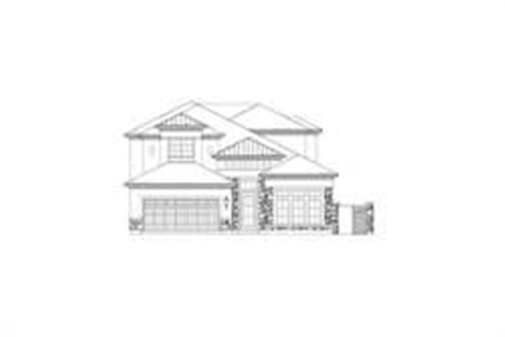 Front elevation of Tuscan home (ThePlanCollection: House Plan #156-2200)