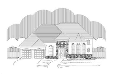 4-Bedroom, 4275 Sq Ft Tuscan House Plan - 156-2225 - Front Exterior