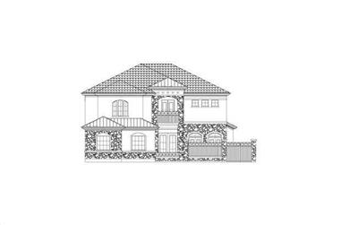 3-Bedroom, 3444 Sq Ft Spanish House Plan - 156-2234 - Front Exterior