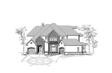 4-Bedroom, 6999 Sq Ft Tuscan Home Plan - 156-2236 - Main Exterior