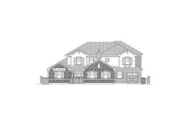 5-Bedroom, 5385 Sq Ft Country House Plan - 156-2242 - Front Exterior