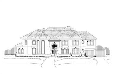 5-Bedroom, 5306 Sq Ft Luxury House Plan - 156-2243 - Front Exterior