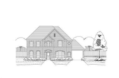 4-Bedroom, 3734 Sq Ft Luxury House Plan - 156-2250 - Front Exterior
