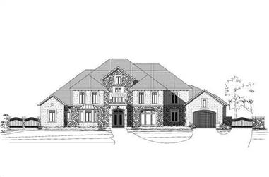 4-Bedroom, 7507 Sq Ft Spanish House Plan - 156-2253 - Front Exterior
