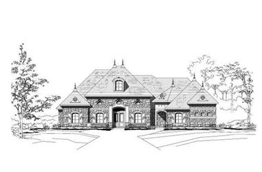 3-Bedroom, 4632 Sq Ft French House Plan - 156-2262 - Front Exterior