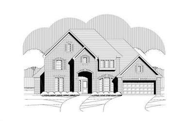 4-Bedroom, 3279 Sq Ft Traditional Home Plan - 156-2267 - Main Exterior