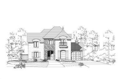 4-Bedroom, 4543 Sq Ft French Home Plan - 156-2269 - Main Exterior