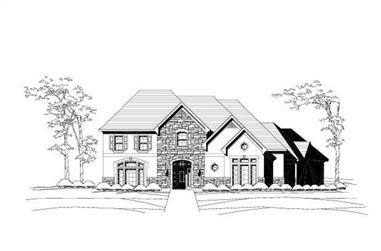 4-Bedroom, 5363 Sq Ft Luxury House Plan - 156-2276 - Front Exterior