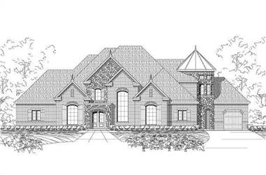4-Bedroom, 5126 Sq Ft French Home Plan - 156-2278 - Main Exterior