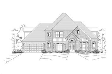 4-Bedroom, 4095 Sq Ft Luxury House Plan - 156-2279 - Front Exterior