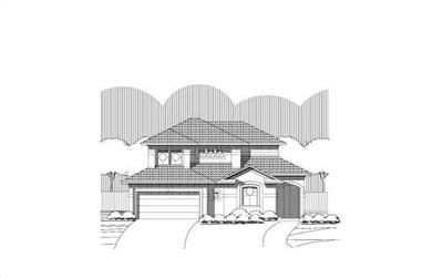 3-Bedroom, 2300 Sq Ft Florida Style House Plan - 156-2285 - Front Exterior
