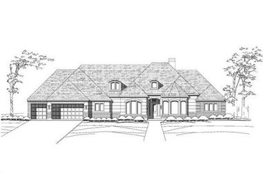 4-Bedroom, 3710 Sq Ft Luxury House Plan - 156-2287 - Front Exterior