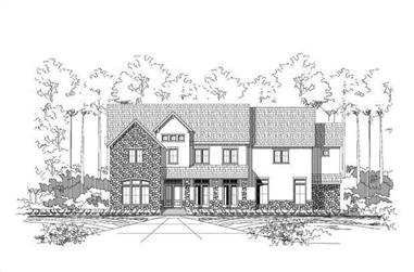 5-Bedroom, 6072 Sq Ft Luxury House Plan - 156-2290 - Front Exterior