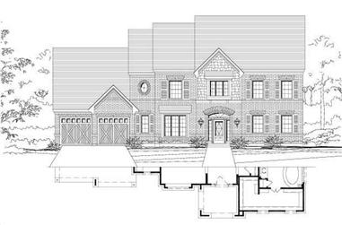4-Bedroom, 4080 Sq Ft Luxury House Plan - 156-2291 - Front Exterior
