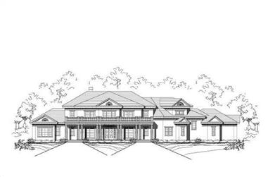 5-Bedroom, 7502 Sq Ft Luxury House Plan - 156-2298 - Front Exterior