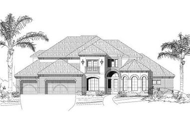 5-Bedroom, 4370 Sq Ft Luxury House Plan - 156-2304 - Front Exterior