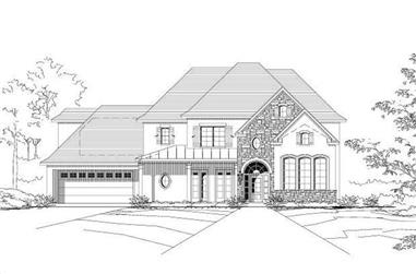 4-Bedroom, 4203 Sq Ft Country House Plan - 156-2313 - Front Exterior