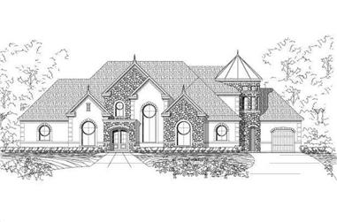 4-Bedroom, 5126 Sq Ft Luxury House Plan - 156-2316 - Front Exterior