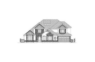 4-Bedroom, 4834 Sq Ft Tuscan House Plan - 156-2333 - Front Exterior