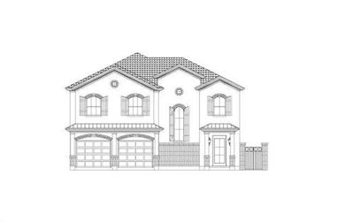 3-Bedroom, 3070 Sq Ft Spanish House Plan - 156-2335 - Front Exterior