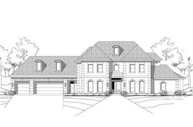 4-Bedroom, 4205 Sq Ft Luxury House Plan - 156-2340 - Front Exterior