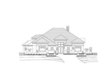 4-Bedroom, 3226 Sq Ft Tuscan House Plan - 156-2342 - Front Exterior