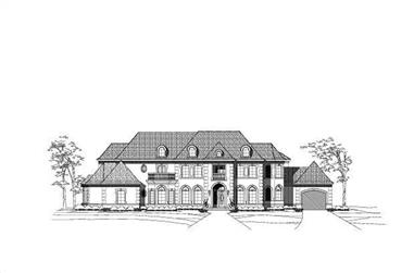 5-Bedroom, 8224 Sq Ft French Home Plan - 156-2343 - Main Exterior