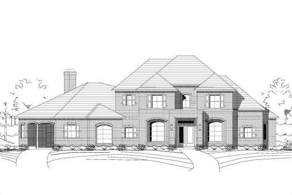 Luxury home plan (ThePlanCollection: House Plan #156-2345)