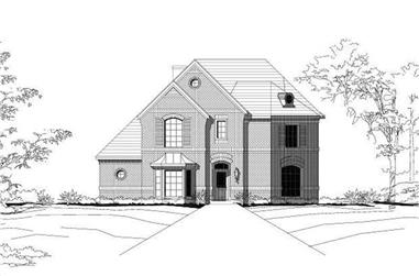 4-Bedroom, 3566 Sq Ft Luxury House Plan - 156-2373 - Front Exterior