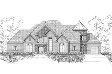 4-Bedroom, 5126 Sq Ft Country Home Plan - 156-2379 - Main Exterior