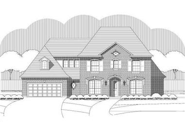 4-Bedroom, 3600 Sq Ft Luxury House Plan - 156-2381 - Front Exterior