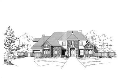 5-Bedroom, 5383 Sq Ft Country Home Plan - 156-2387 - Main Exterior