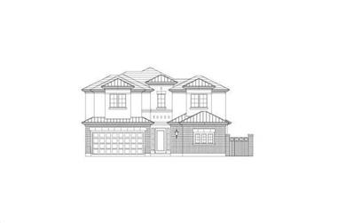 4-Bedroom, 3327 Sq Ft Luxury House Plan - 156-2403 - Front Exterior