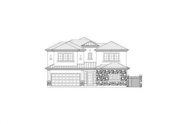 3-Bedroom, 3320 Sq Ft Tuscan House Plan - 156-2411 - Front Exterior