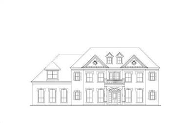 4-Bedroom, 4130 Sq Ft French Home Plan - 156-2416 - Main Exterior