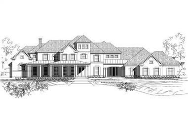 5-Bedroom, 5658 Sq Ft Contemporary House Plan - 156-2420 - Front Exterior