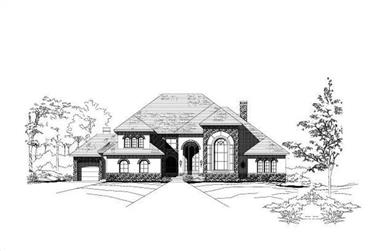 4-Bedroom, 6502 Sq Ft Luxury House Plan - 156-2430 - Front Exterior