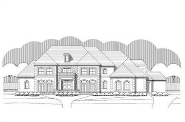 4-Bedroom, 5371 Sq Ft Luxury House Plan - 156-2440 - Front Exterior