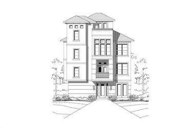 3-Bedroom, 2239 Sq Ft Multi-Unit House Plan - 156-2444 - Front Exterior