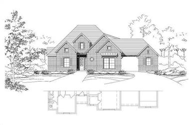 4-Bedroom, 3581 Sq Ft Luxury House Plan - 156-2445 - Front Exterior