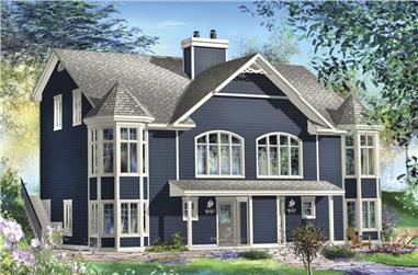 3-Bedroom, 1899 Sq Ft Multi-Unit House Plan - 157-1006 - Front Exterior